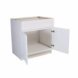 Design House Brookings Solid Wood Ready to Assemble Shaker 48 in. x 34.5 in. x 24 in. 2 Door Base Kitchen Cabinet Sink SB48 in White