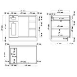 Design House Brookings Solid Wood Ready to Assemble Shaker 36in. x 34.5in. x 24in. 1 Door 1Drawer Blind Base Kitchen Cabinet in White