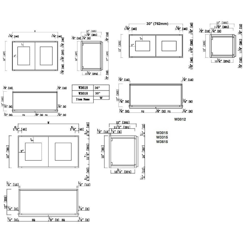 Design House Brookings Plywood Ready to Assemble Shaker 30x18x12 in. 2-Door Wall Kitchen Cabinet in White