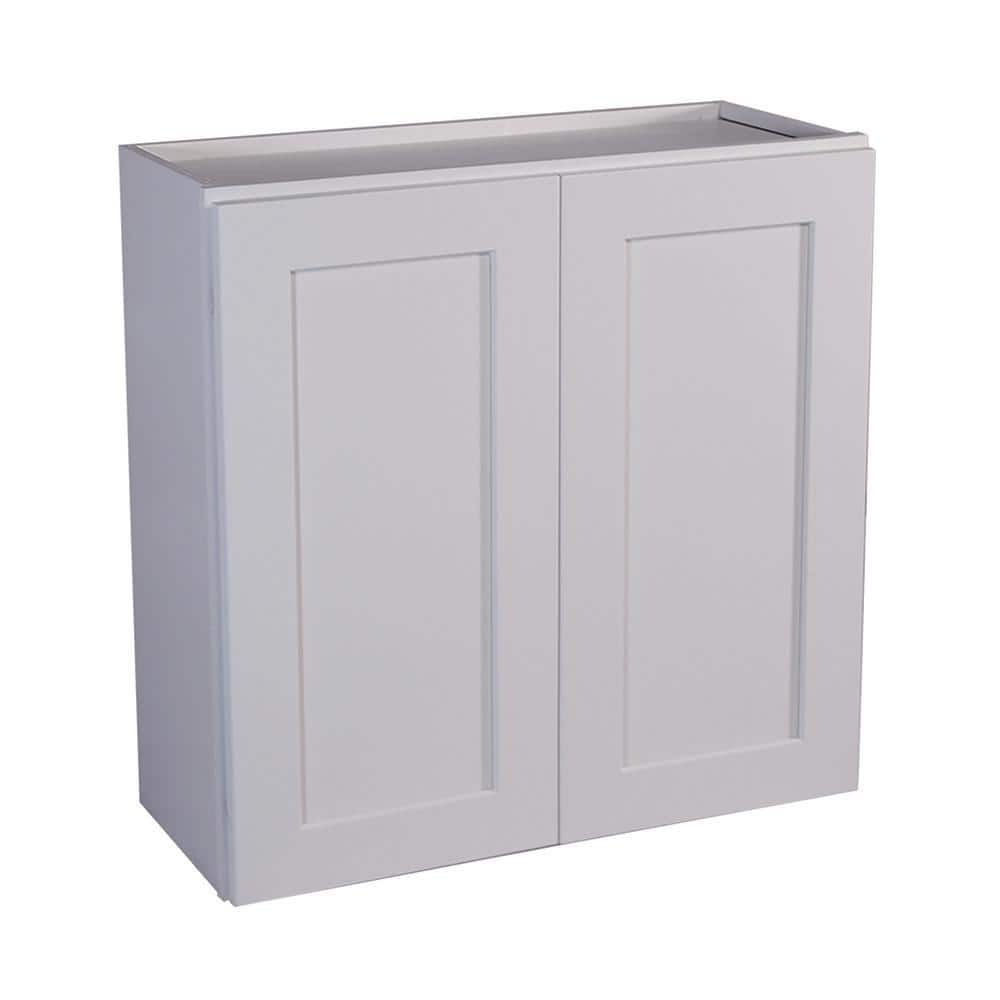 Design House Brookings Plywood Ready to Assemble Shaker 27x30x12 in. 2-Door Wall Kitchen Cabinet in White