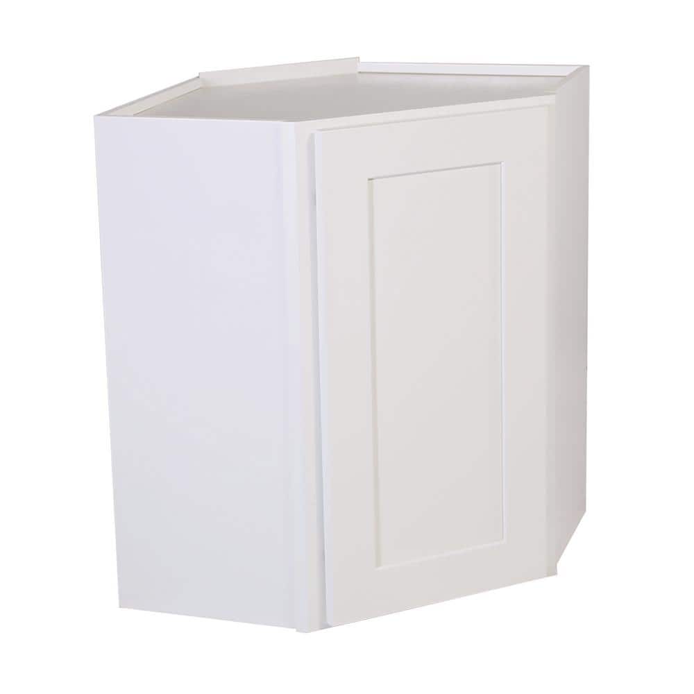 Design House Brookings Plywood Ready to Assemble Shaker 24x30x12 in. 1-Door Wall Corner Kitchen Cabinet in White