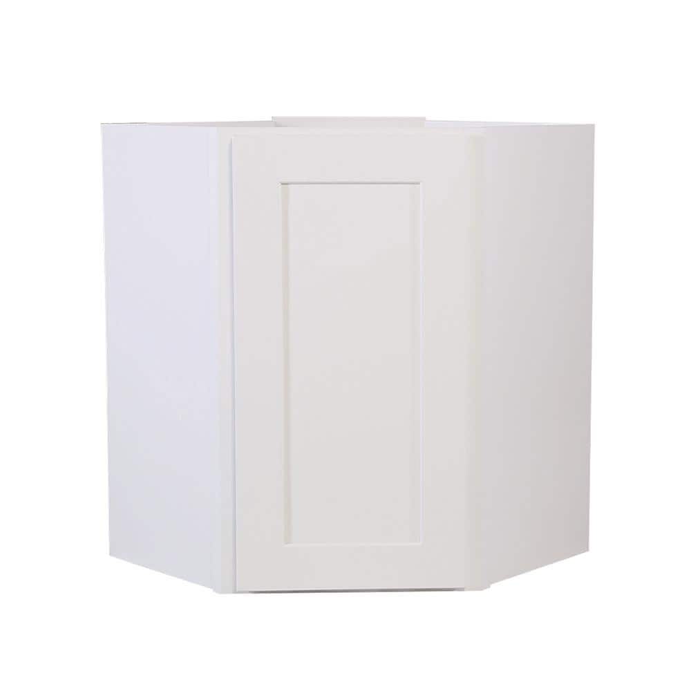 Design House Brookings Plywood Ready to Assemble Shaker 24x30x12 in. 1-Door Wall Corner Kitchen Cabinet in White
