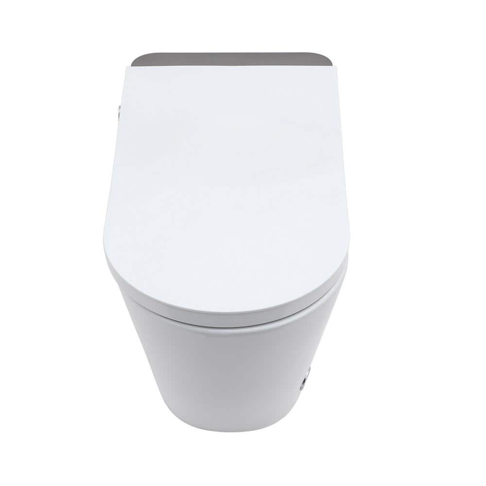 Dimakai Elongated Heated Seat Bidet Toilet with Foot Sensor Flush and LED Display
