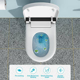 Dimakai Elongated Heated Seat Bidet Toilet with Foot Sensor Flush, 1.28 GPF, LED Display