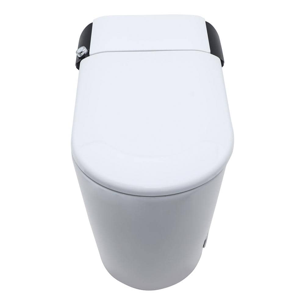 Dimakai Elongated Heated Seat Bidet Toilet with Foot Sensor Flush and LED Display