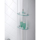 DreamLine SlimLine 48 in. x 32 in. Single Threshold Shower Base in White with Shower Backwalls