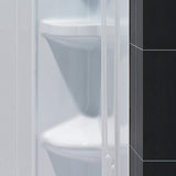 DreamLine SlimLine 30 in. x 60 in. Single Threshold Shower Base with Q-Wall Back Walls, Right-Hand Drain, White