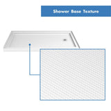 DreamLine SlimLine 30 in. x 60 in. Single Threshold Shower Base with Q-Wall Back Walls, Right-Hand Drain, White