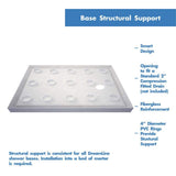 DreamLine SlimLine 30 in. x 60 in. Single Threshold Shower Base with Q-Wall Back Walls, Right-Hand Drain, White