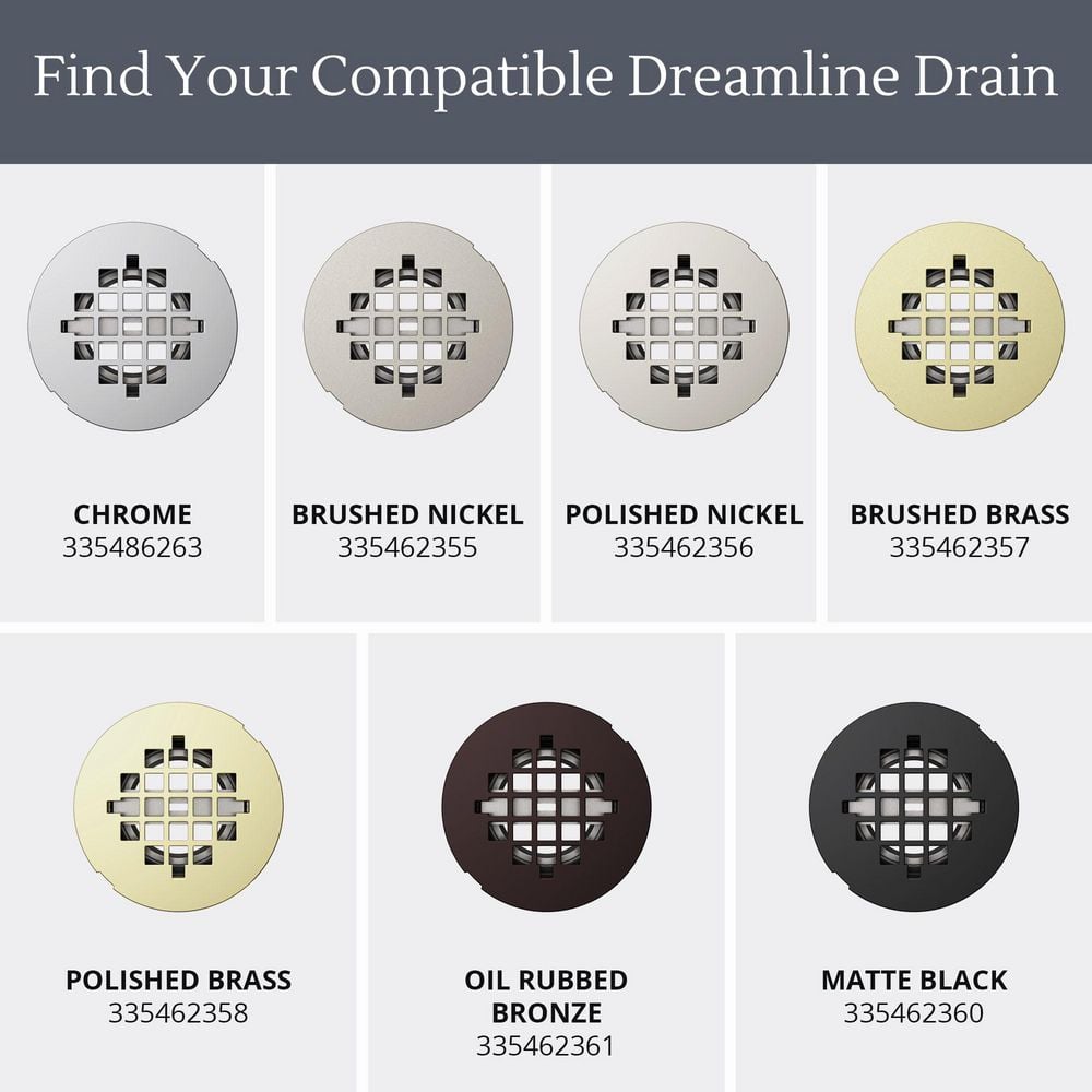 DreamLine SlimLine 30 in. x 60 in. Single Threshold Shower Base with Back Walls, White, Left-Hand Drain