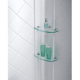 DreamLine SlimLine 30 in. x 60 in. Single Threshold Shower Base with Back Walls, White, Left-Hand Drain
