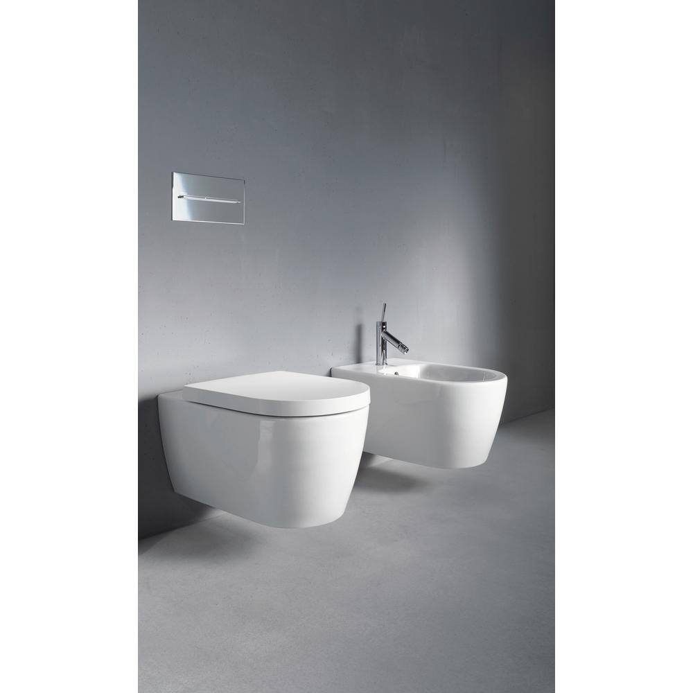 Duravit ME by Starck Wall-Mounted Bidet in White with Vertical Spray