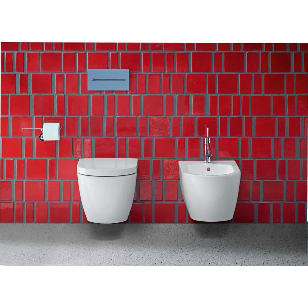 Duravit ME by Starck Wall-Mounted Bidet in White with Vertical Spray