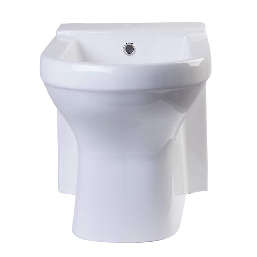 EAGO JA1010 Elongated White Bidet - Ceramic Porcelain