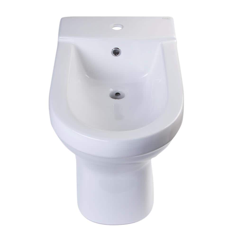EAGO JA1010 Elongated White Bidet - Ceramic Porcelain