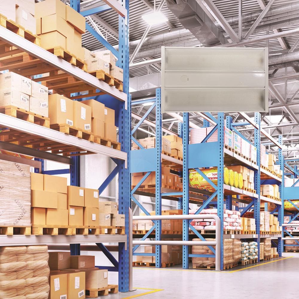 EarthTronics 1.3 ft. 92-Watt Equivalent Integrated LED Dimmable Premium Series White High Bay Light 13800 Lumens, 5000K