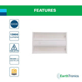 EarthTronics 1.3 ft. 92-Watt Equivalent Integrated LED Dimmable Premium Series White High Bay Light 13800 Lumens, 5000K
