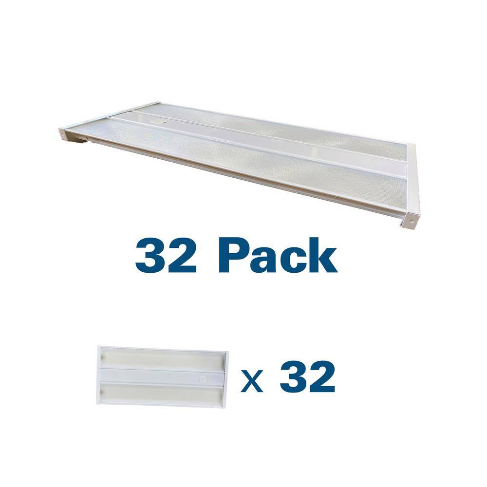 EarthTronics 1.9 ft. 185-Watt Equivalent Integrated LED Dimmable Premium Series White High Bay Light 27750 Lumens, 5000K (32-Pack)