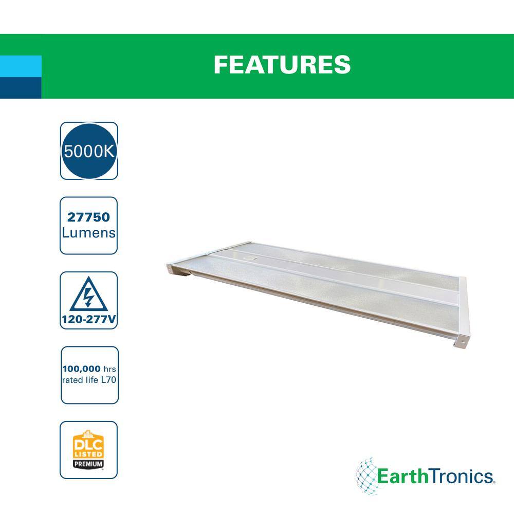EarthTronics 1.9 ft. 185-Watt Equivalent Integrated LED Dimmable Premium Series White High Bay Light 27750 Lumens, 5000K (32-Pack)