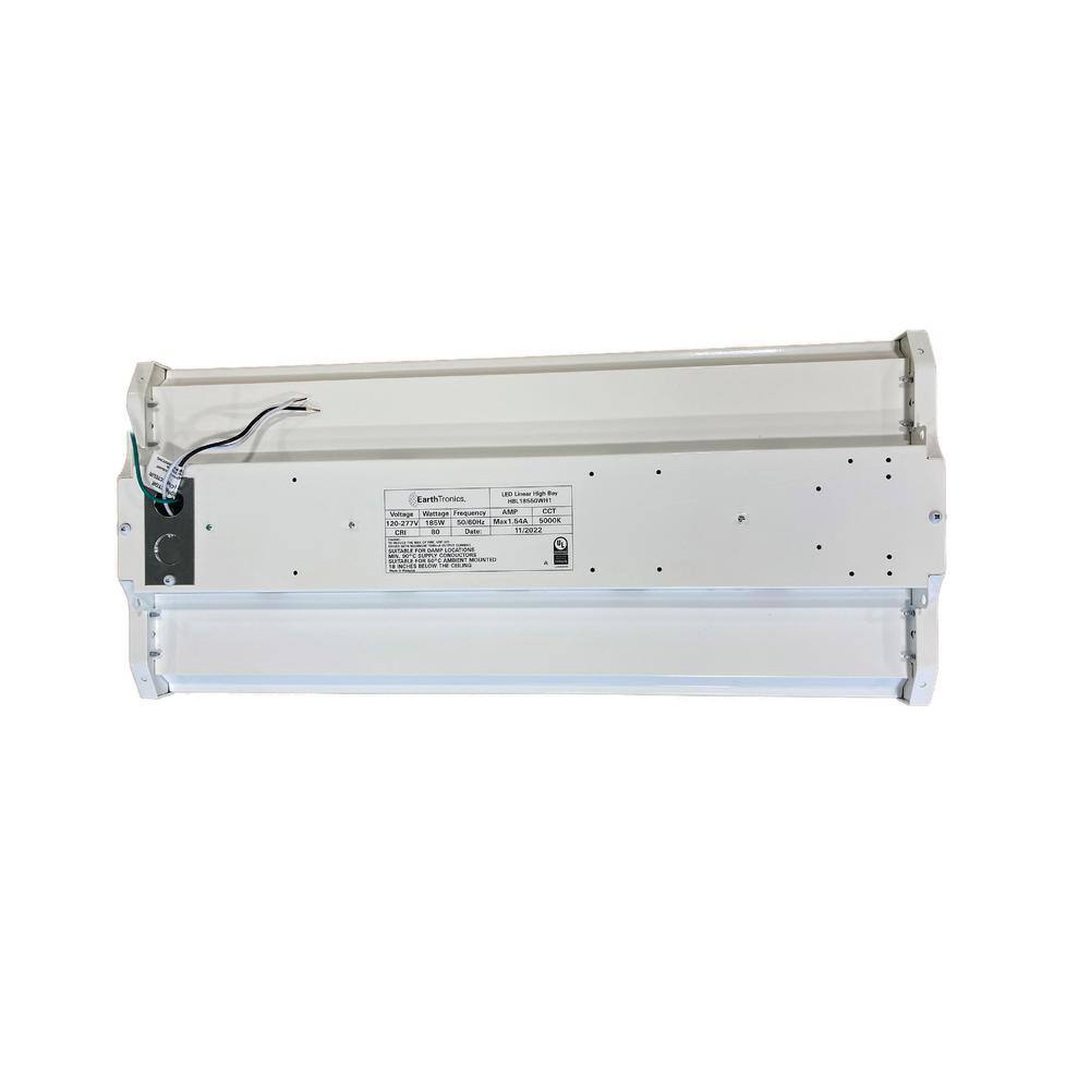 EarthTronics 1.9 ft. 185-Watt Equivalent Integrated LED Dimmable Premium Series White High Bay Light 27750 Lumens, 5000K