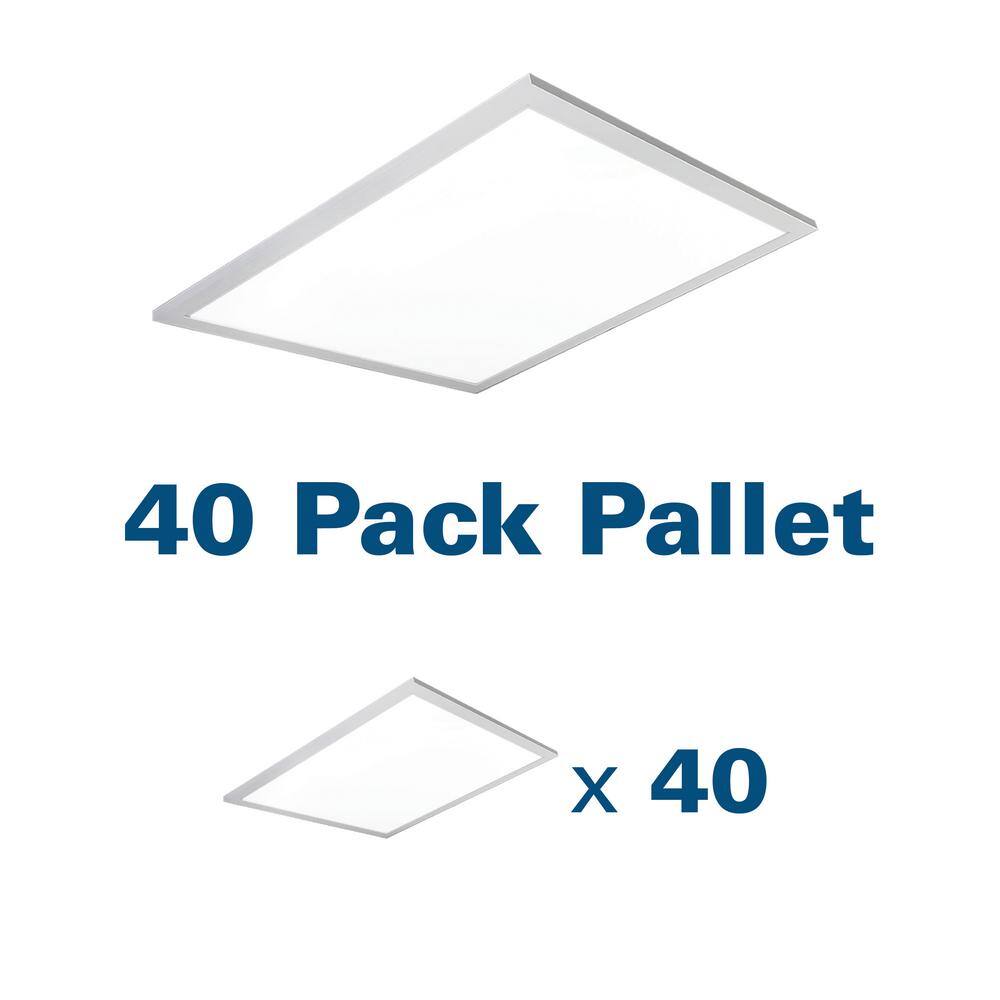 EarthTronics 2 ft. x 2 ft. 4000 Lumens Integrated LED Back-Lit Flat Panel Light, 3500K/4000K/5000K, (40-Pack)