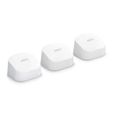 EERO 6 Dual-Band Mesh Wi-Fi 6 System with Built-in Zigbee Smart Home Hub (3-Pack, One eero 6 Router + 2 eero 6 Extenders)
