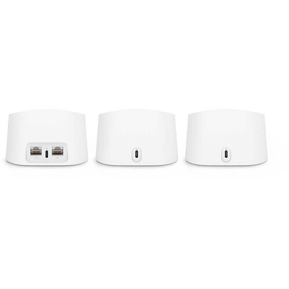 EERO 6 Dual-Band Mesh Wi-Fi 6 System with Built-in Zigbee Smart Home Hub (3-Pack, One eero 6 Router + 2 eero 6 Extenders)