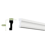 Ekena Millwork 3-1/4 in. x 1-1/4 in. x 96 in. Williamsburg Casing Moulding, PVC (12-Pack)