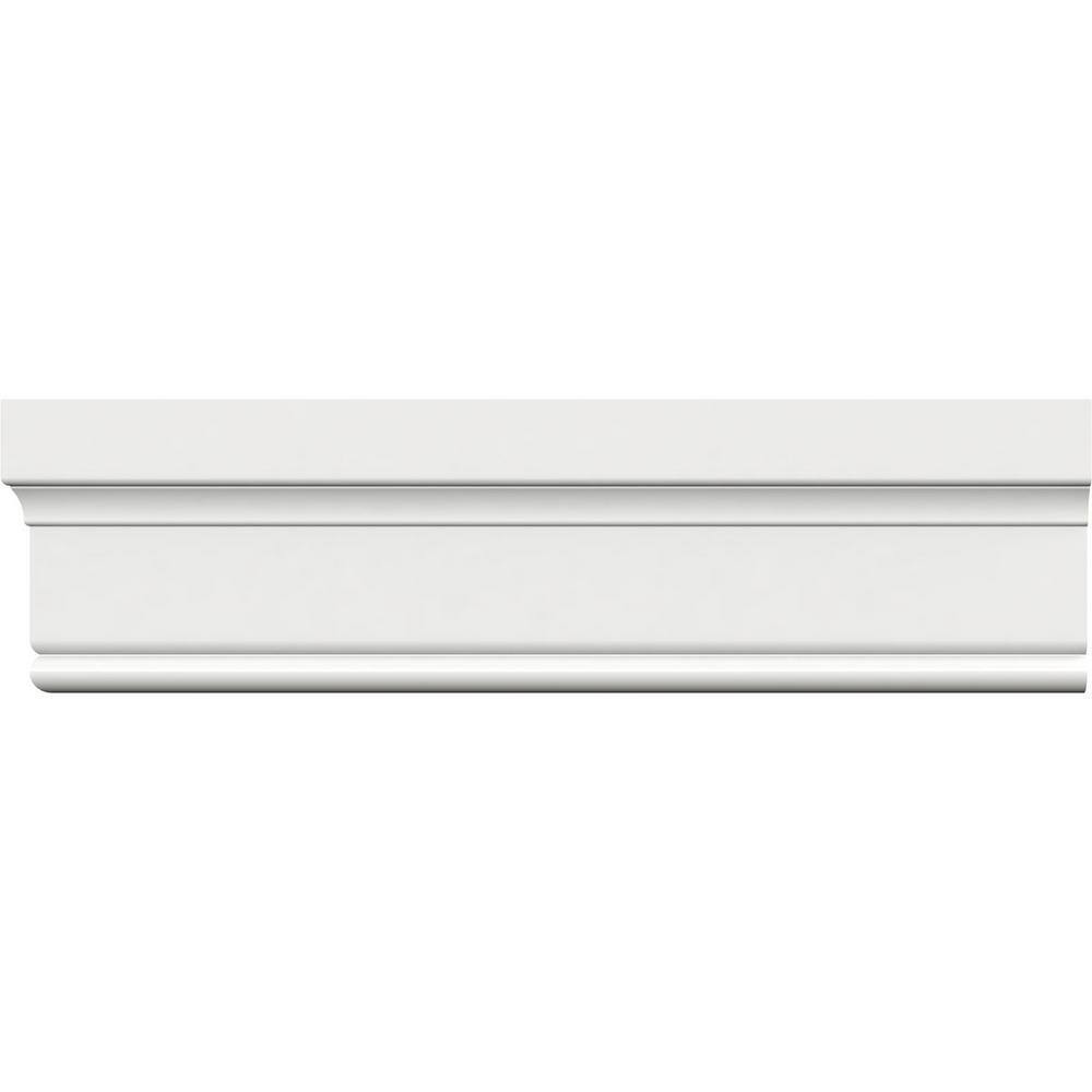Ekena Millwork 3-1/4 in. x 1-1/4 in. x 96 in. Williamsburg Casing Moulding, PVC (8-Pack)