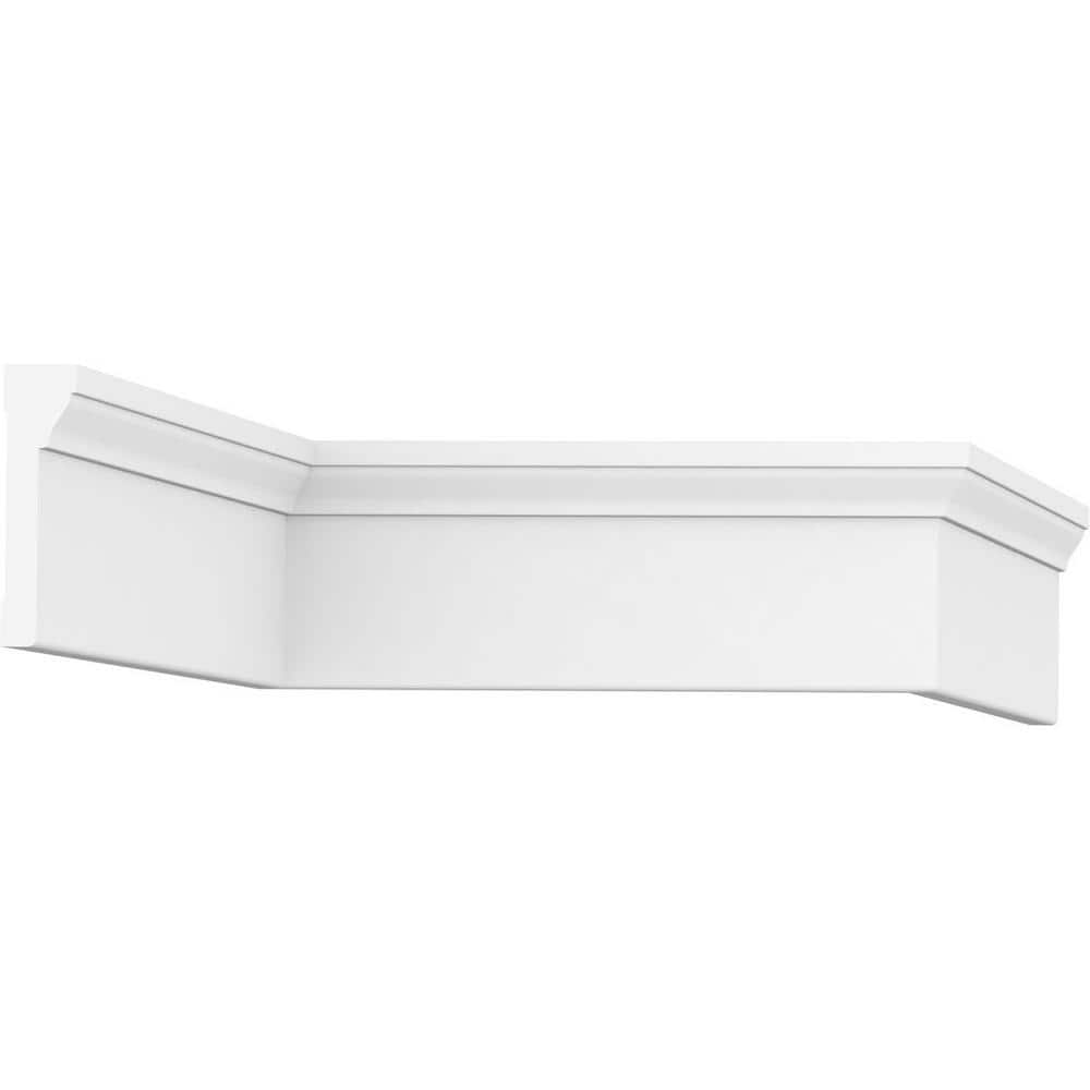 Ekena Millwork 4-1/2 in. x 1-1/4 in. x 96 in. Back Band Casing Moulding, PVC (12-Pack)