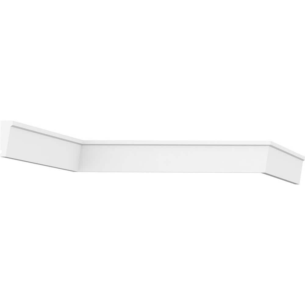 Ekena Millwork 2 in. x 5/8 in. x 96 in. Drip Cap Moulding, PVC (12-Pack)
