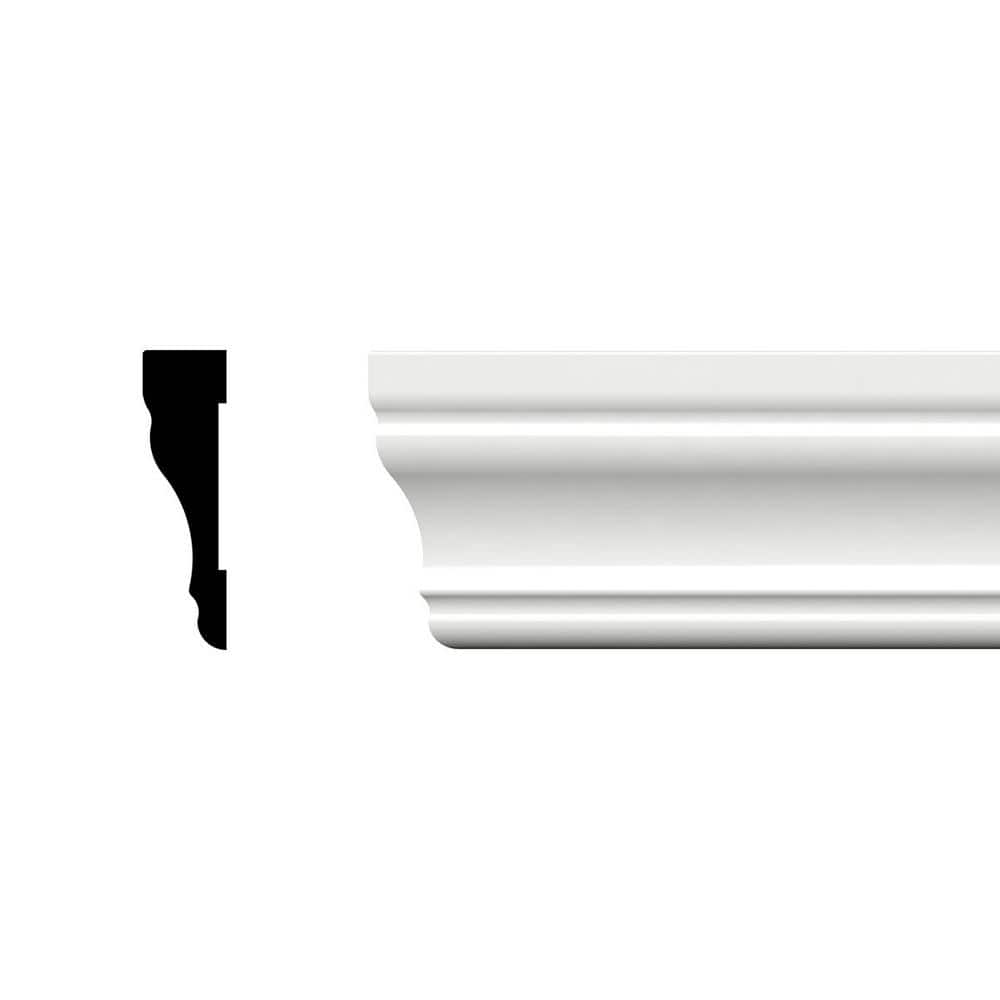 Ekena Millwork 2-1/4 in. x 5/8 in. x 84 in. Colonial Casing Moulding, PVC