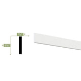 Ekena Millwork 1-1/8 in. x 1/8 in. x 96 in. Lattice Moulding, PVC (12-Pack)