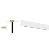 Ekena Millwork 1-1/8 in. x 1/8 in. x 96 in. Lattice Moulding, PVC (6-Pack)