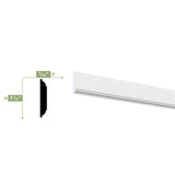 Ekena Millwork 1-1/4 in. x 1/4 in. x 96 in. Parting Bead, PVC
