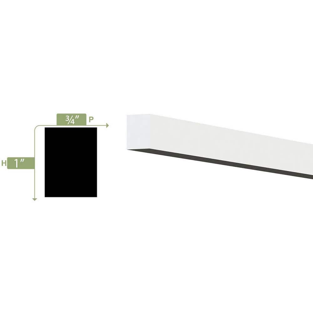 Ekena Millwork 1 in. x 3/4 in. x 96 in. Stop Moulding, PVC (8-Pack)