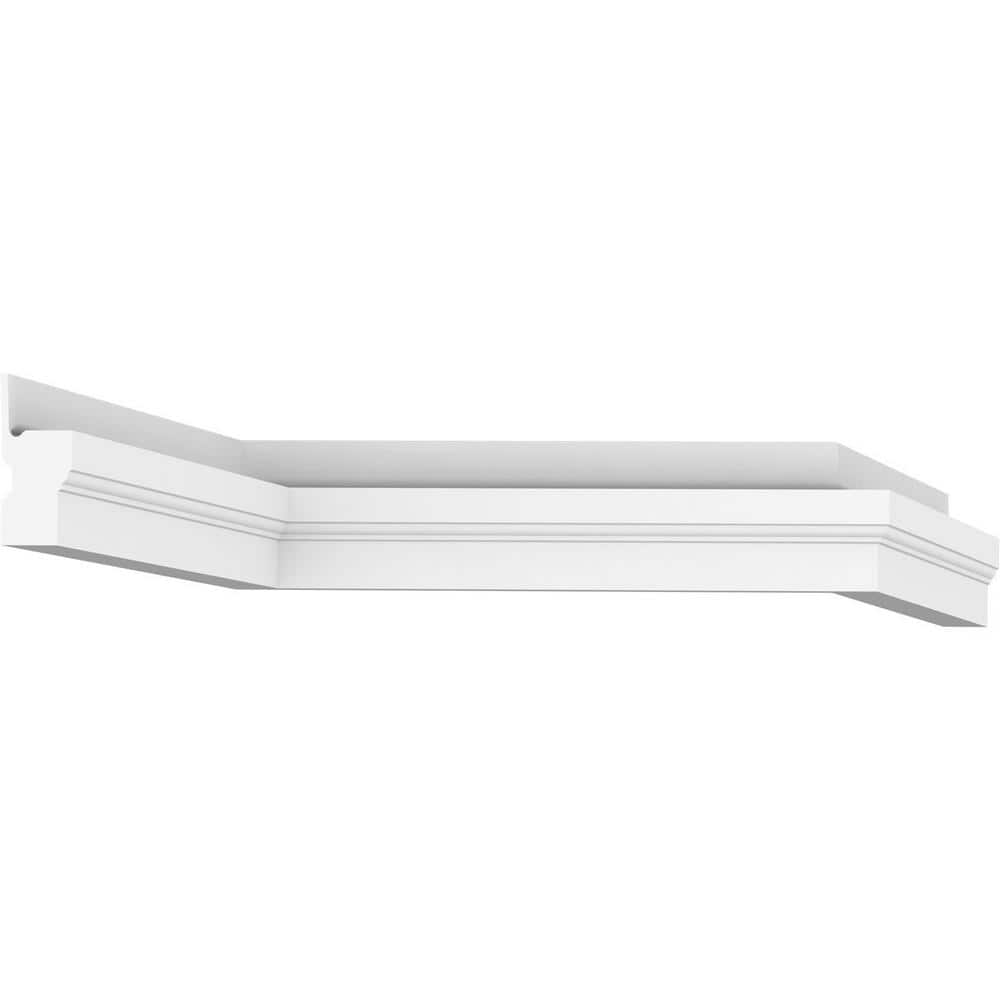 Ekena Millwork 3 in. x 1-1/4 in. x 96 in. Nail Fin Brick Mould, PVC