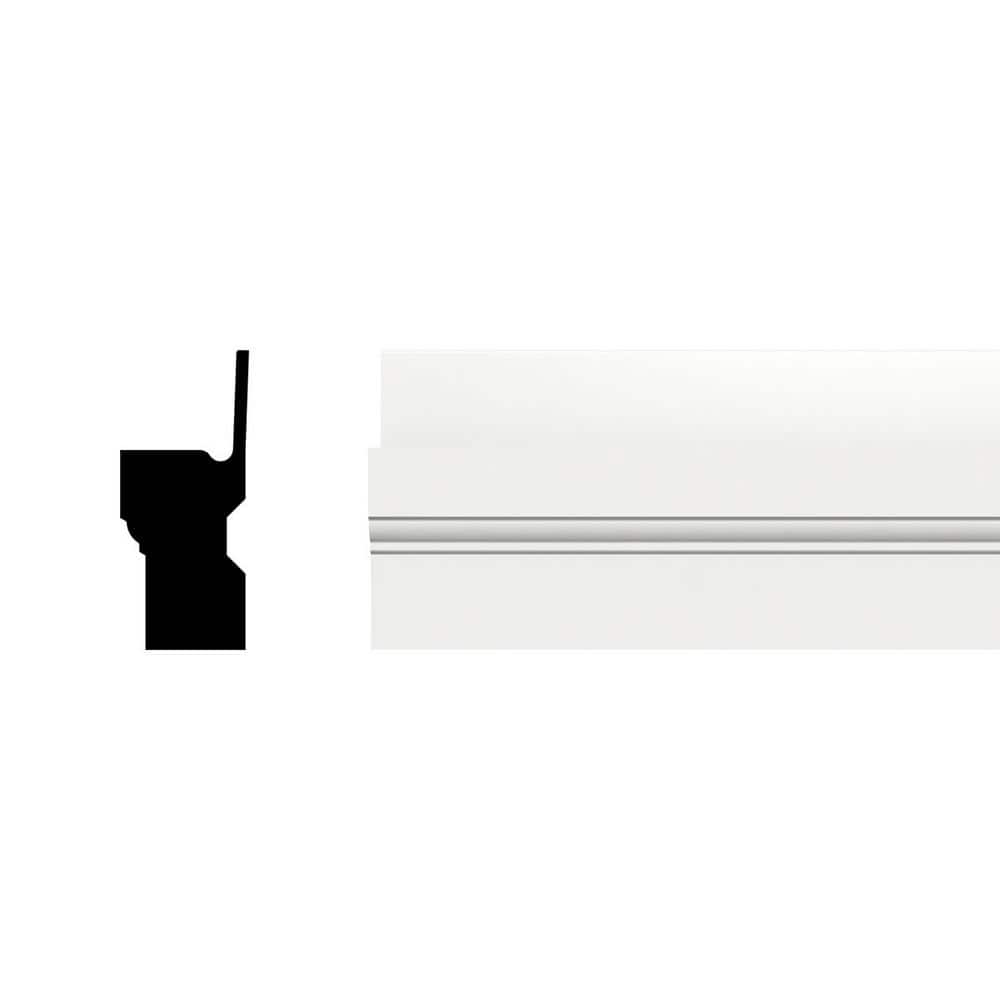 Ekena Millwork 3 in. x 1-1/4 in. x 96 in. Nail Fin Brick Mould, PVC