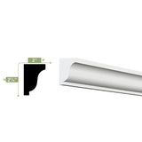 Ekena Millwork 2-7/8 in. x 2 in.P x 96 in. Moulding, PVC (12-Pack)