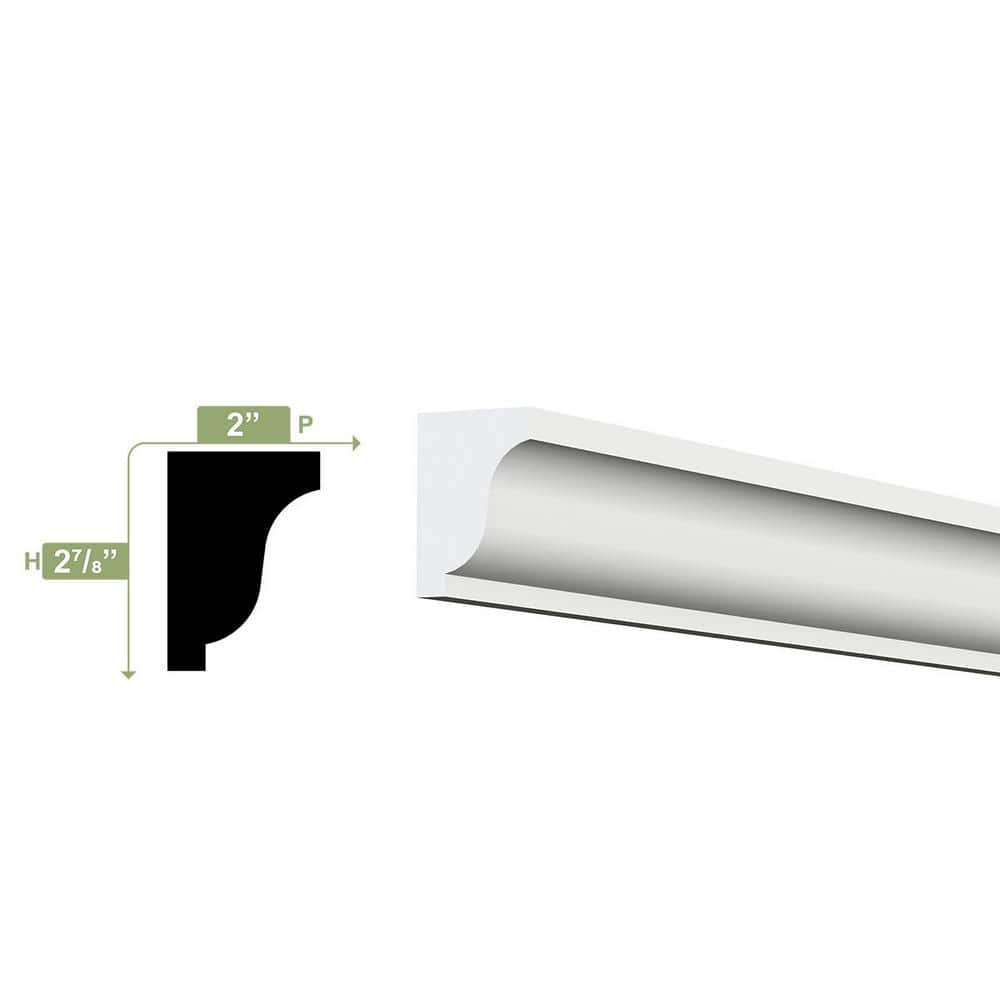 Ekena Millwork 2-7/8 in. x 2 in.P x 96 in. Moulding, PVC (6-Pack)