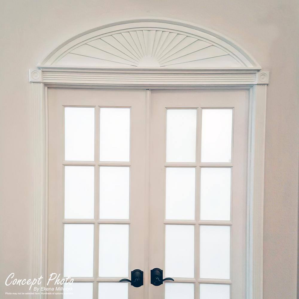 Ekena Millwork 31-3/4 in. x 1-3/4 in. x 16 in. Half Round Sunburst Pediment