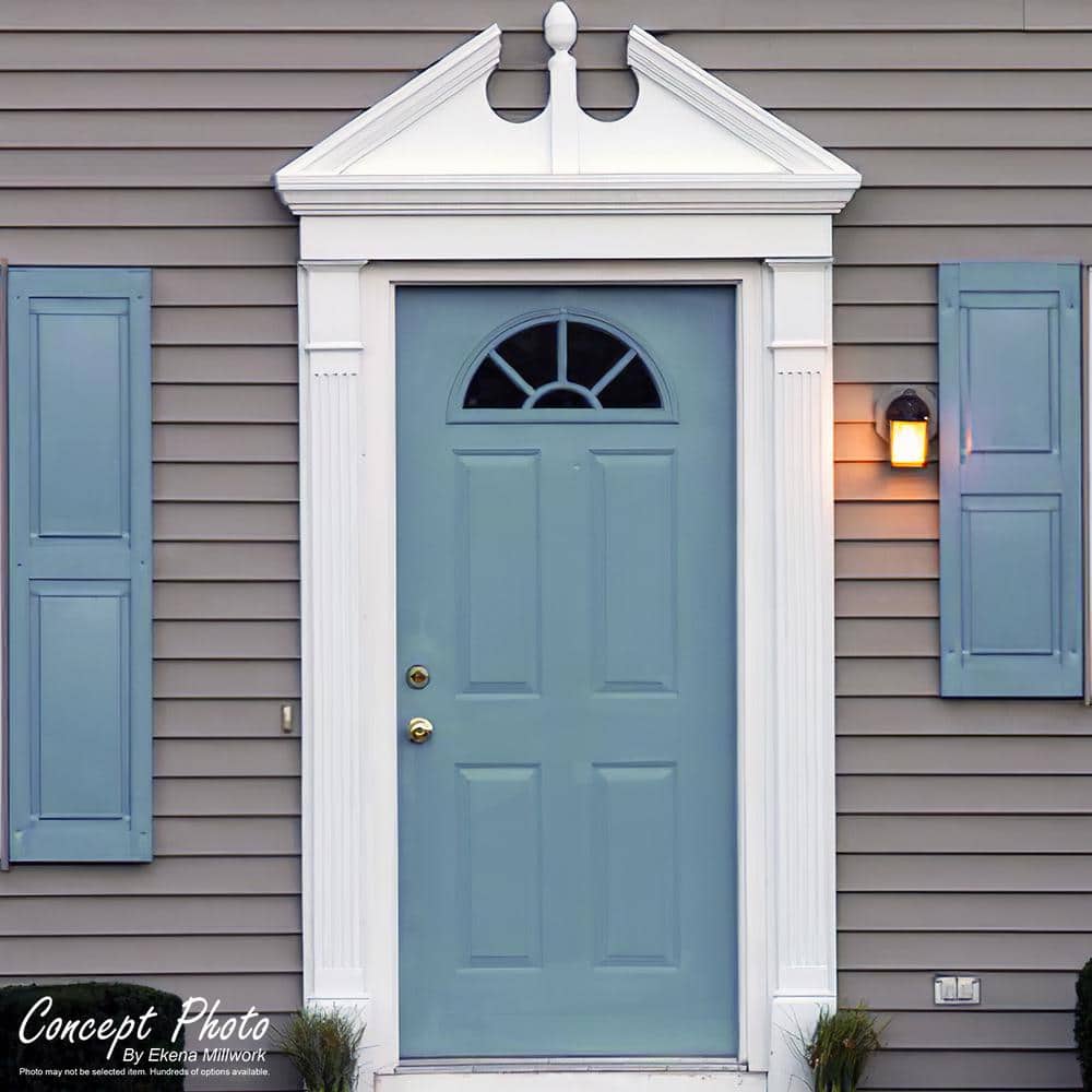 Ekena Millwork 36 in. x 2 in. x 18 in. Half Round Sunburst Pediment