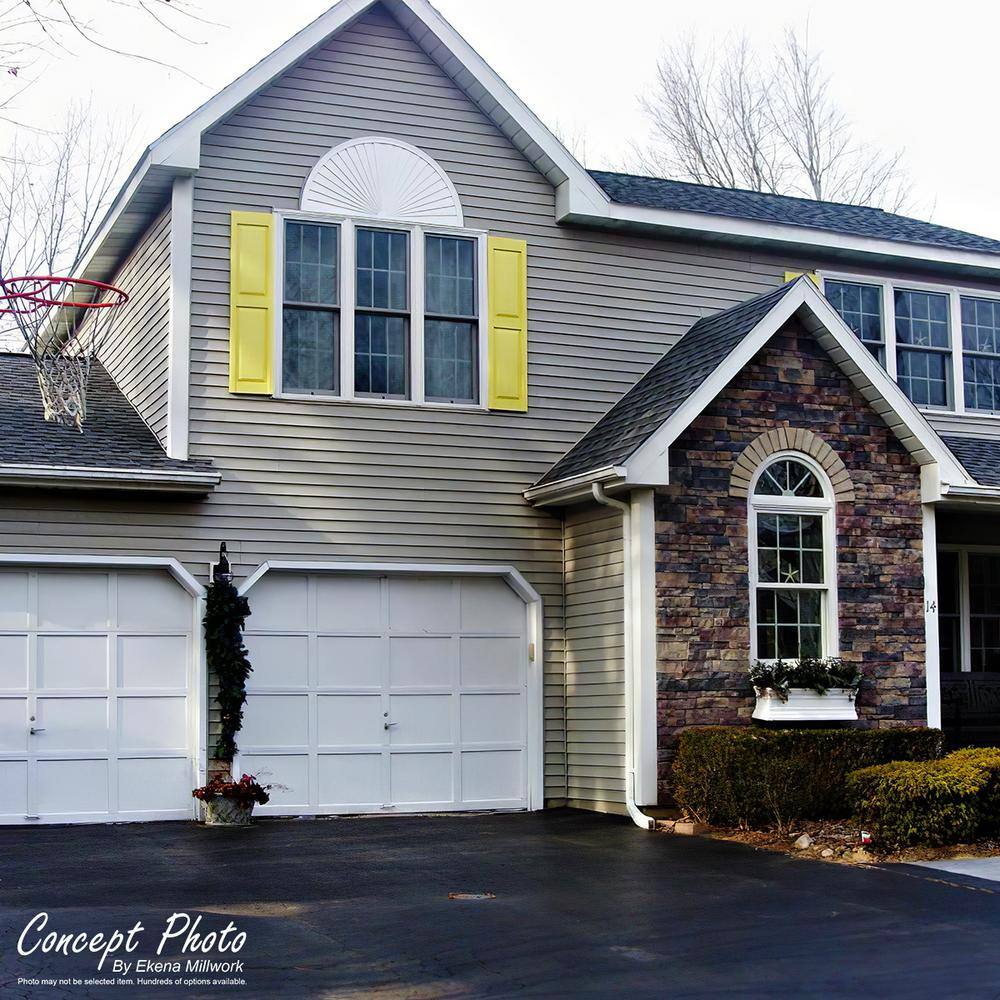 Ekena Millwork 36 in. x 2 in. x 18 in. Half Round Sunburst Pediment