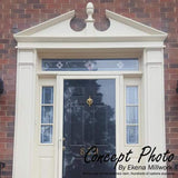 Ekena Millwork 48 in. x 2 in. x 24 in. Half Round Sunburst Pediment