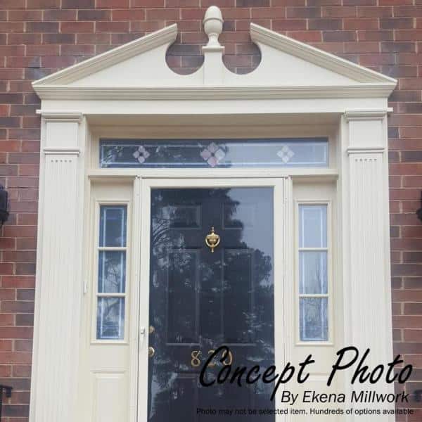 Ekena Millwork 57-1/2 in. x 1-1/8 in. x 14-7/8 in. Massive Emery Pediment