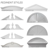 Ekena Millwork 55-5/8 in. x 4-1/2 in. x 12-7/8 in. Pitch 6/12 Acorn Pediment
