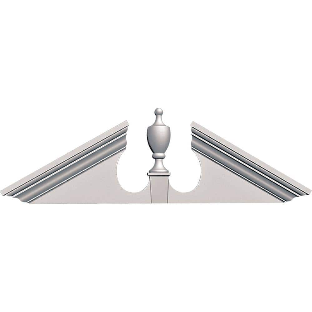 Ekena Millwork 61 in. x 7/8 in. x 20 in. Peaked Urn Pediment
