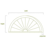 Ekena Millwork 61 in. x 7/8 in. x 20 in. Peaked Urn Pediment