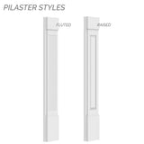 Ekena Millwork 7 in. x 2-1/4 in. x 90 in. Primed Polyurethane Fluted Pilaster Moulding