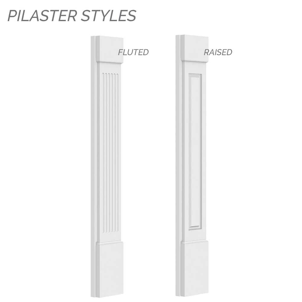 Ekena Millwork 2-1/2 in. x 7-7/8 in. x 90-1/2 in. Polyurethane Fluted Pilaster